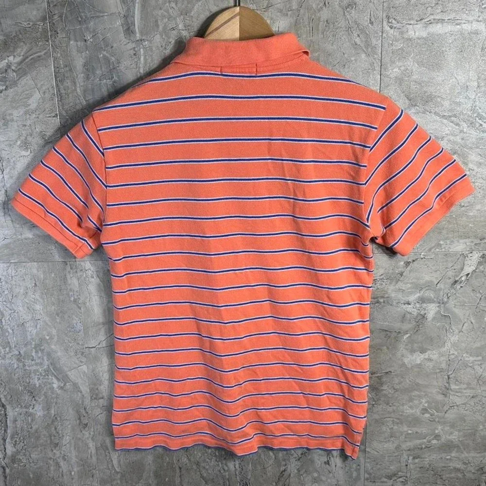 Orange‎ and blue striped Ralph Lauren polo shirt Kids Medium 12 -14